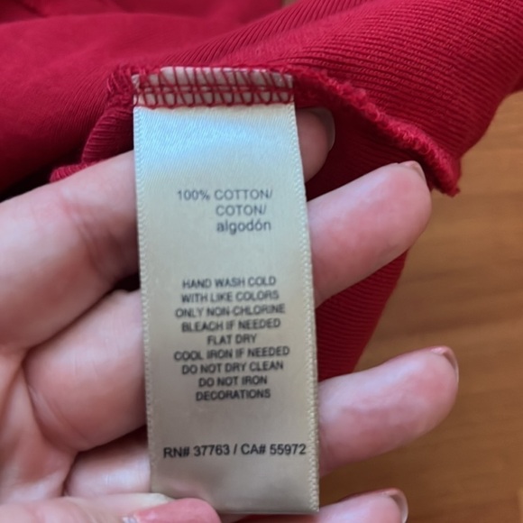 Rafaella women’s red 3/4 sleeve top Size Medium - Picture 7 of 8